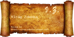 Virág Zdenka névjegykártya